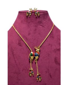 Gold-plated Plated Brass Pendent Set