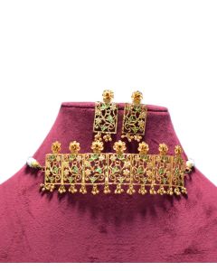 Gold-plated Plated Brass Necklace Set01