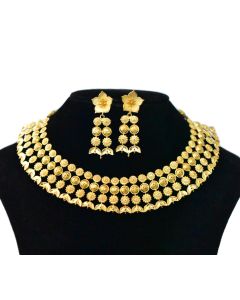 Gold-plated Plated Brass Necklace Set07