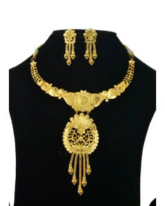 Gold-plated Plated Brass Necklace Set06