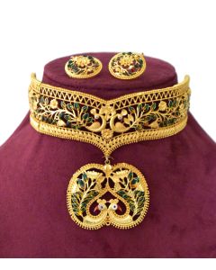 Gold-plated Plated Brass Necklace Set08