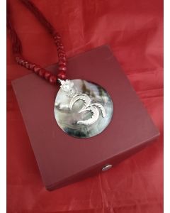 SILVER SHELL PENDENT OM