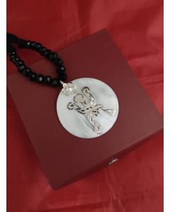 SILVER SHELL PENDENT Swastik