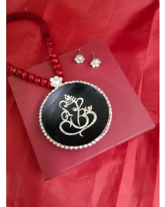 SILVER SHELL PENDENT Sri Ganesh